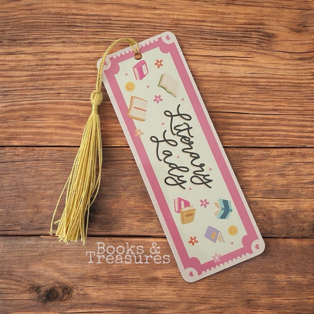 Literary Lady Metal Bookmark Handmade